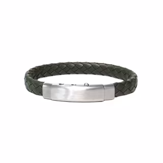 Bracciale Borsari Gioielli in caucciù verde e acciaio BR-RALLYKA08  Bracciali