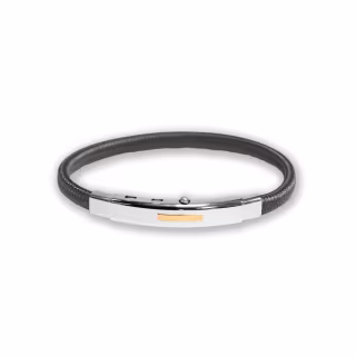 Bracciale Borsari Gioielli in poliestere e targa in oro rosè 18kt BR-REG02  Bracciali