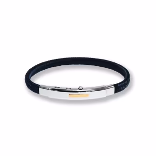 Bracciale Borsari Gioielli in poliestere e targa in oro rosè 18kt BR-REG03  Bracciali