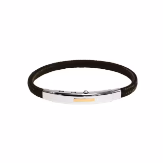 Bracciale Borsari Gioielli in poliestere e targa in oro rosè 18kt BR-REG04  Bracciali