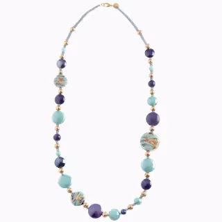 Collana Murrina Murano lunga in ottone acciaio vetro di Murano  GM0283012  Girocolli