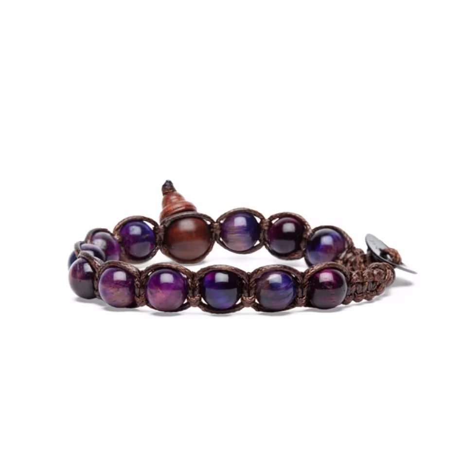 Bracciale Uomo Tamashii Tibetano Biglie Viola BHS900-331
