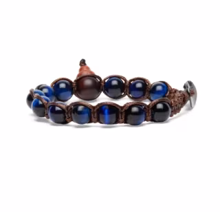 Bracciale Uomo Tamashii Marrone Biglia Occhio Di Tigre blue BHS900-332 Bracciali a Sfere Bracciale Uomo Tamashii Marrone Biglia Occhio Di Tigre blue BHS900-332 Bracciali a Sfere