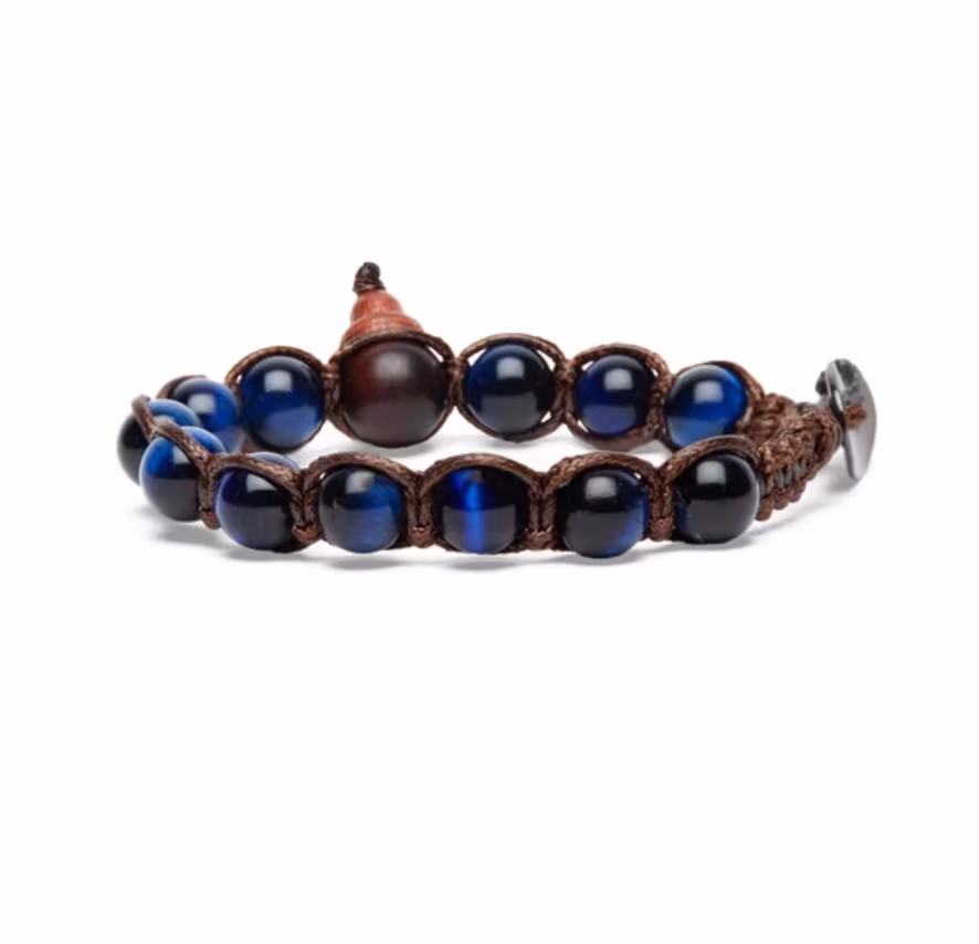 Bracciale Uomo Tamashii Marrone Biglia Occhio Di Tigre blue BHS900-332