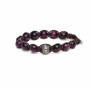 Bracciale Tamashii Occhio di tigre viola BHS1100-331  Bracciali a Sfere