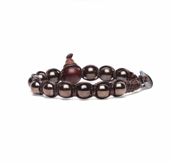 Bracciali Tamashii 8 mm ematite caffe' BHS900-22C