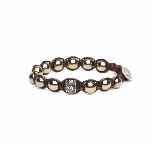Bracciali Tamashii Ruota della Preghiera 8 mm ematite oro BHS1100-22G