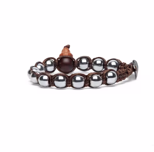 Bracciali Tamashii 8 mm ematite argento BHS900-22S